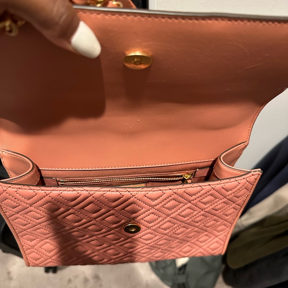 Tory Burch large size Fleming convertible shoulder bag in tramonto